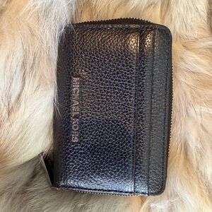 Michael Kors Textured Black Leather Wallet